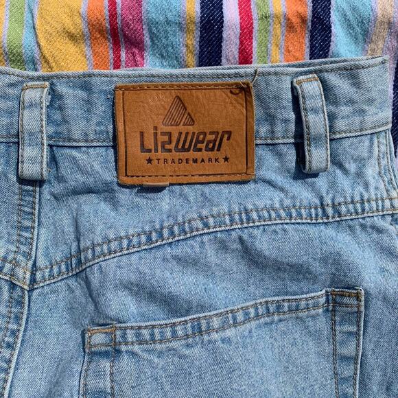 Y2k Denim Skirt with Fringe by Liz Claiborne LizWear Size 10 100% Cotton - Picture 3 of 5